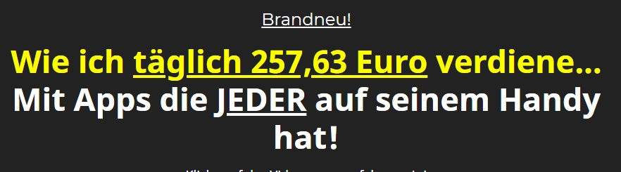 „App Cash System“ - möchtest auch du täglich 257,63 Euro anonym mit Apps, wie Instagram, verdienen?